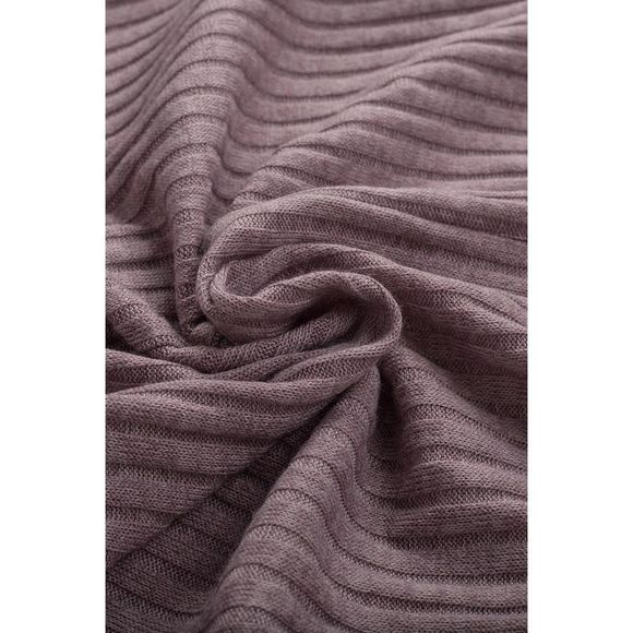 Azura Exchange  Purple Button Flap Pocket Ribbed Knit Shacket - Picture 12 of 15